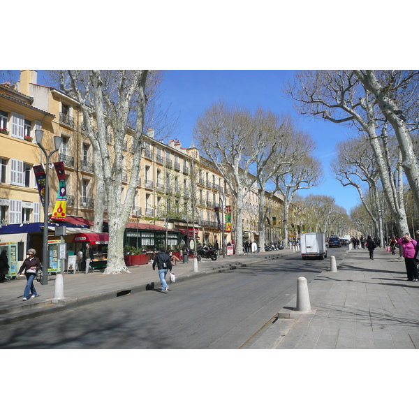 รูปถ่าย ฝรั่งเศส(France) แอ็กซ์-อ็อง-โพรว็องส์(Aix en Provence) ถนนมีราโบ(Cours Mirabeau) 2008-04 0
