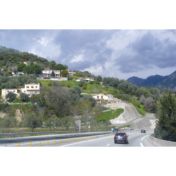 รูปถ่าย ฝรั่งเศส(France) เฟรนช์ริวิเอรา(French Riviera) ถนนจากนีซไปม็องตง(Nice to Menton road) 2008-03 26