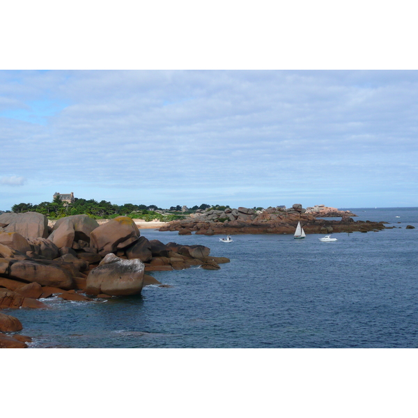 รูปถ่าย ฝรั่งเศส(France) แปร์รอส-กีแรก(Perros Guirec) หิน  แกรนิตชมพู (Cote de granite rose) 2007-08 7