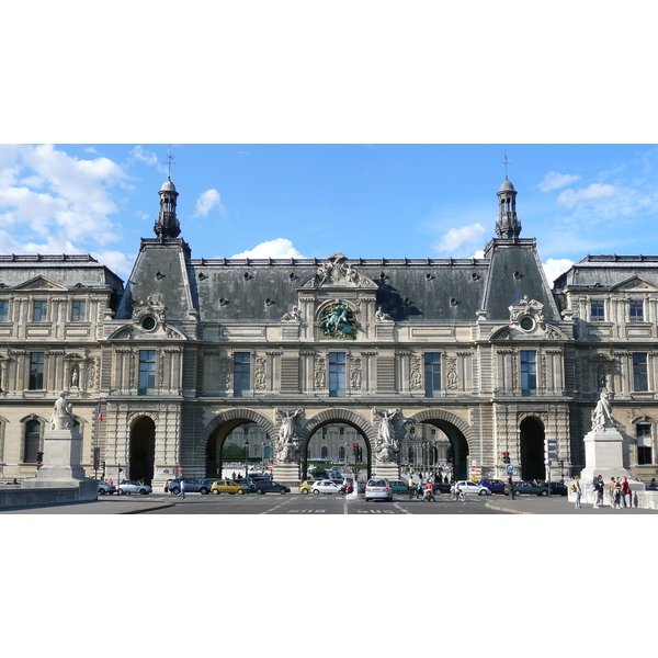 รูปถ่าย ฝรั่งเศส(France) ปารีส(Paris) ลูฟว์(Louvre) ด้านหน้าพระราชวังลูฟวร์ริมแม่น้ำ(Riverside facade of Louvre) 2007-07 62