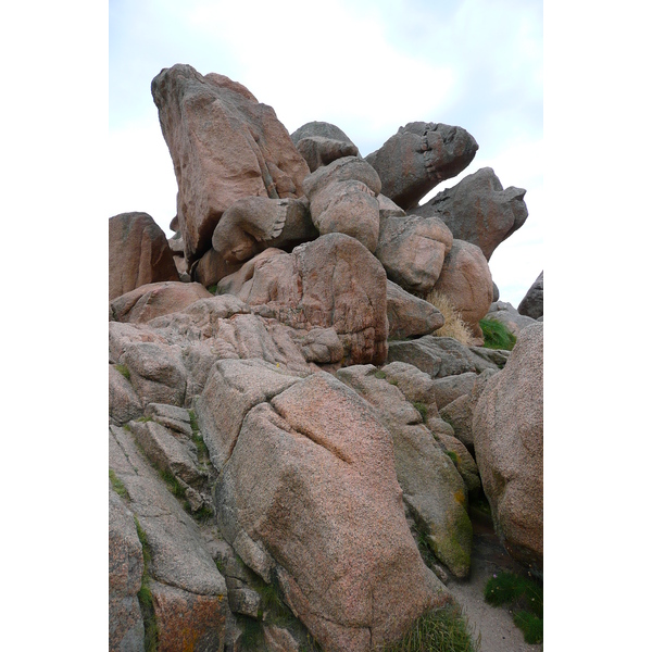 รูปถ่าย ฝรั่งเศส(France) แปร์รอส-กีแรก(Perros Guirec) หิน  แกรนิตชมพู (Cote de granite rose) 2007-08 10
