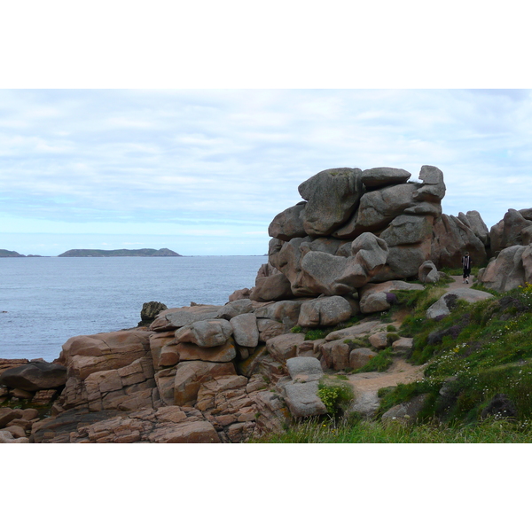 รูปถ่าย ฝรั่งเศส(France) แปร์รอส-กีแรก(Perros Guirec) หิน  แกรนิตชมพู (Cote de granite rose) 2007-08 13