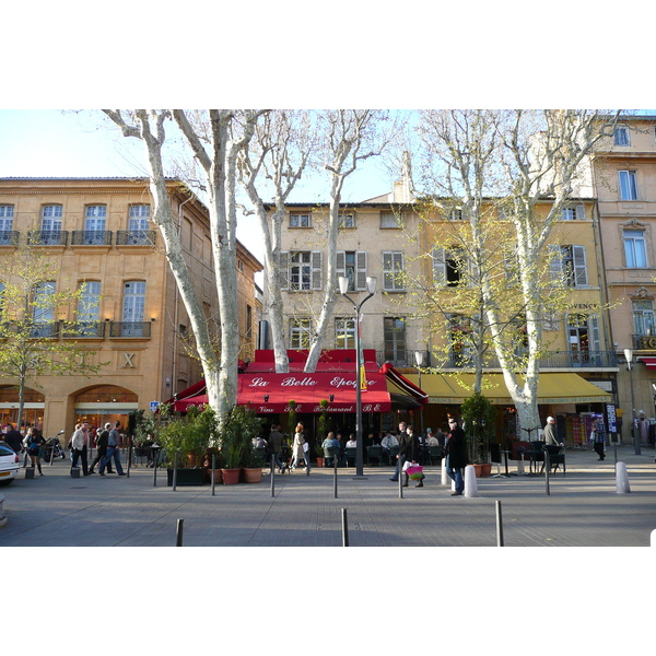 รูปถ่าย ฝรั่งเศส(France) แอ็กซ์-อ็อง-โพรว็องส์(Aix en Provence) ถนนมีราโบ(Cours Mirabeau) 2008-04 15