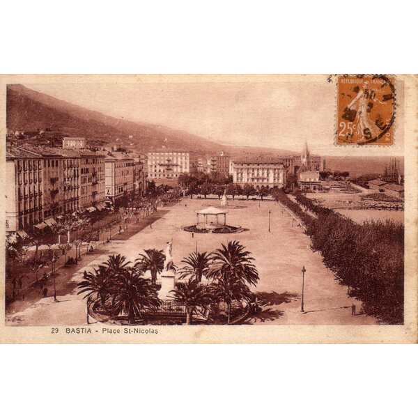 รูปถ่าย ฝรั่งเศส(France) คอร์สิคา(Corsica) โปสการ์ดเก่า(Old Postcards) บาสเทีย(Bastia) 1900-01 44