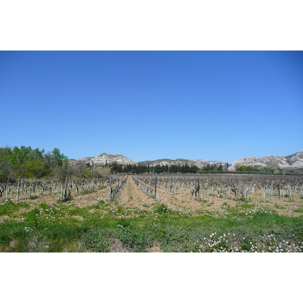 รูปถ่าย ฝรั่งเศส(France) โพรว็องส์(Provence) ถนนจากมูรีแยสไปโบเดอโพรว็องส์(Mouries to Baux de Provence road) 2008-04 7