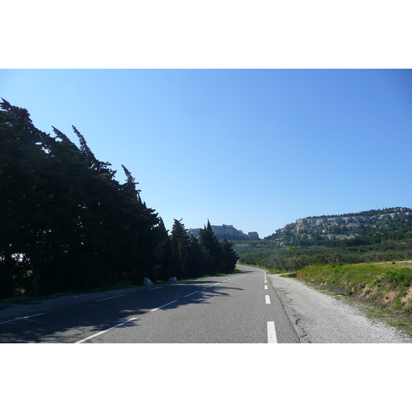 รูปถ่าย ฝรั่งเศส(France) โพรว็องส์(Provence) ถนนจากมูรีแยสไปโบเดอโพรว็องส์(Mouries to Baux de Provence road) 2008-04 20