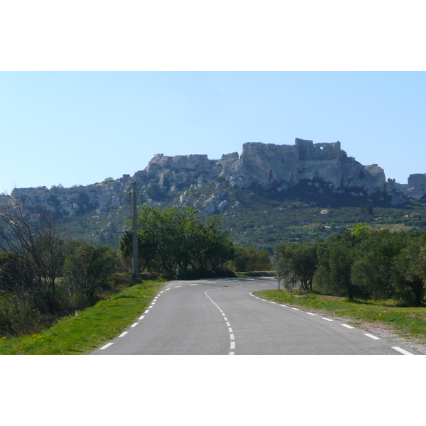 รูปถ่าย ฝรั่งเศส(France) โพรว็องส์(Provence) ถนนจากมูรีแยสไปโบเดอโพรว็องส์(Mouries to Baux de Provence road) 2008-04 19