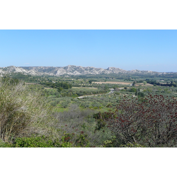 รูปถ่าย ฝรั่งเศส(France) โพรว็องส์(Provence) ถนนจากมูรีแยสไปโบเดอโพรว็องส์(Mouries to Baux de Provence road) 2008-04 5