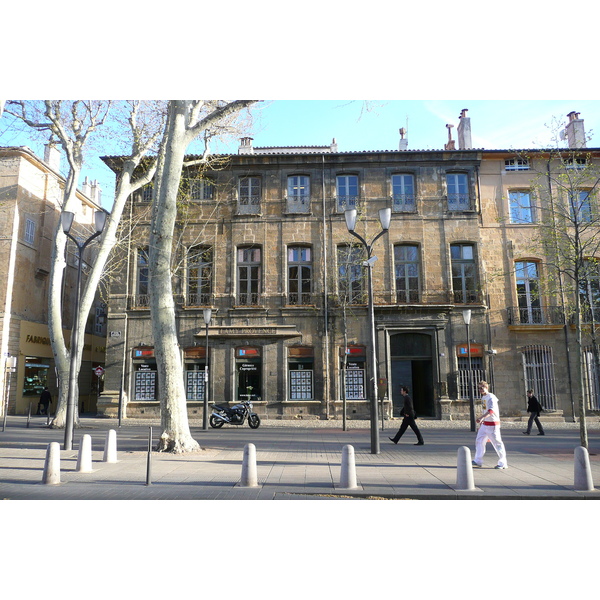 รูปถ่าย ฝรั่งเศส(France) แอ็กซ์-อ็อง-โพรว็องส์(Aix en Provence) ถนนมีราโบ(Cours Mirabeau) 2008-04 19