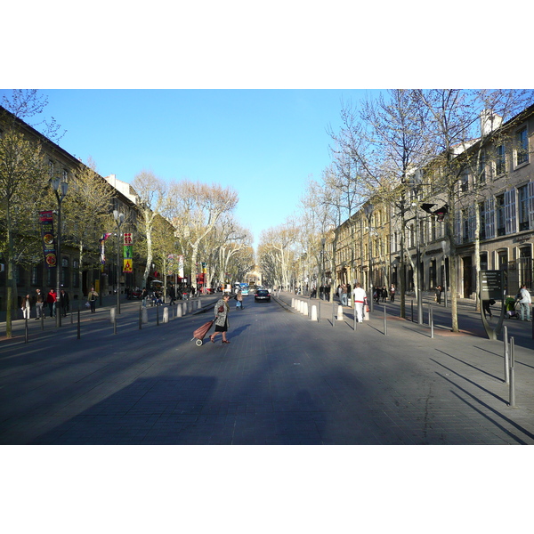 รูปถ่าย ฝรั่งเศส(France) แอ็กซ์-อ็อง-โพรว็องส์(Aix en Provence) ถนนมีราโบ(Cours Mirabeau) 2008-04 25