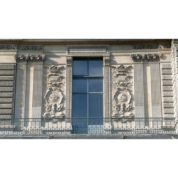 รูปถ่าย ฝรั่งเศส(France) ปารีส(Paris) ลูฟว์(Louvre) ด้านหน้าพระราชวังลูฟวร์ริมแม่น้ำ(Riverside facade of Louvre) 2007-07 4
