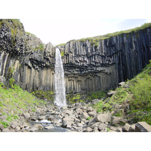รูปถ่าย ไอซ์แลนด์(Iceland) สวาร์ติฟอส(Svartifoss) 2003-06 3