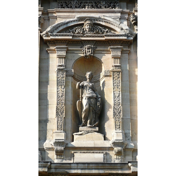 รูปถ่าย ฝรั่งเศส(France) ปารีส(Paris) ลูฟว์(Louvre) ด้านหน้าพระราชวังลูฟวร์ริมแม่น้ำ(Riverside facade of Louvre) 2007-07 58