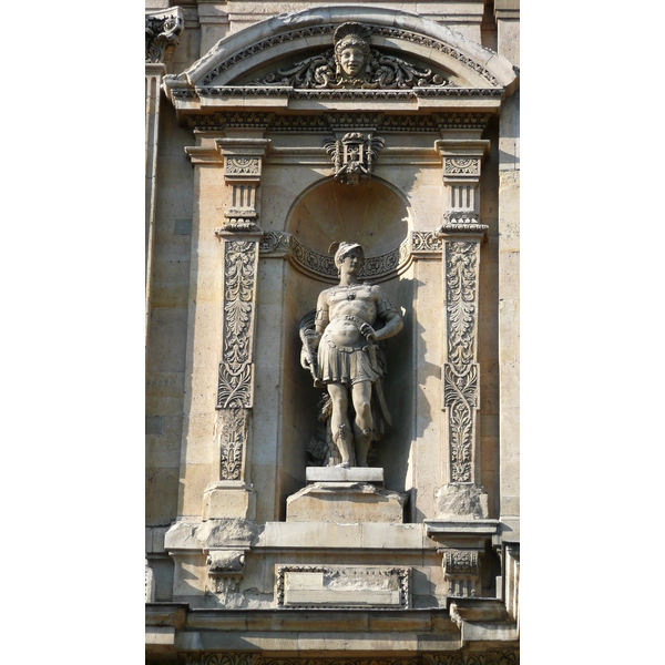 รูปถ่าย ฝรั่งเศส(France) ปารีส(Paris) ลูฟว์(Louvre) ด้านหน้าพระราชวังลูฟวร์ริมแม่น้ำ(Riverside facade of Louvre) 2007-07 57