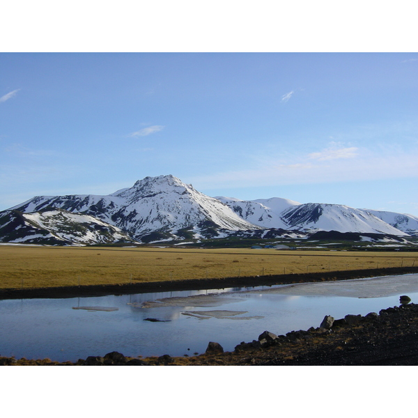 รูปถ่าย ไอซ์แลนด์(Iceland) ถนนหมายเลข 39 ไปเรคยาวิก(Road 39 to Reykjavik) 2003-03 30
