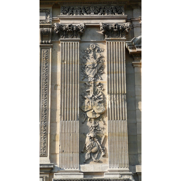 รูปถ่าย ฝรั่งเศส(France) ปารีส(Paris) ลูฟว์(Louvre) ด้านหน้าพระราชวังลูฟวร์ริมแม่น้ำ(Riverside facade of Louvre) 2007-07 35