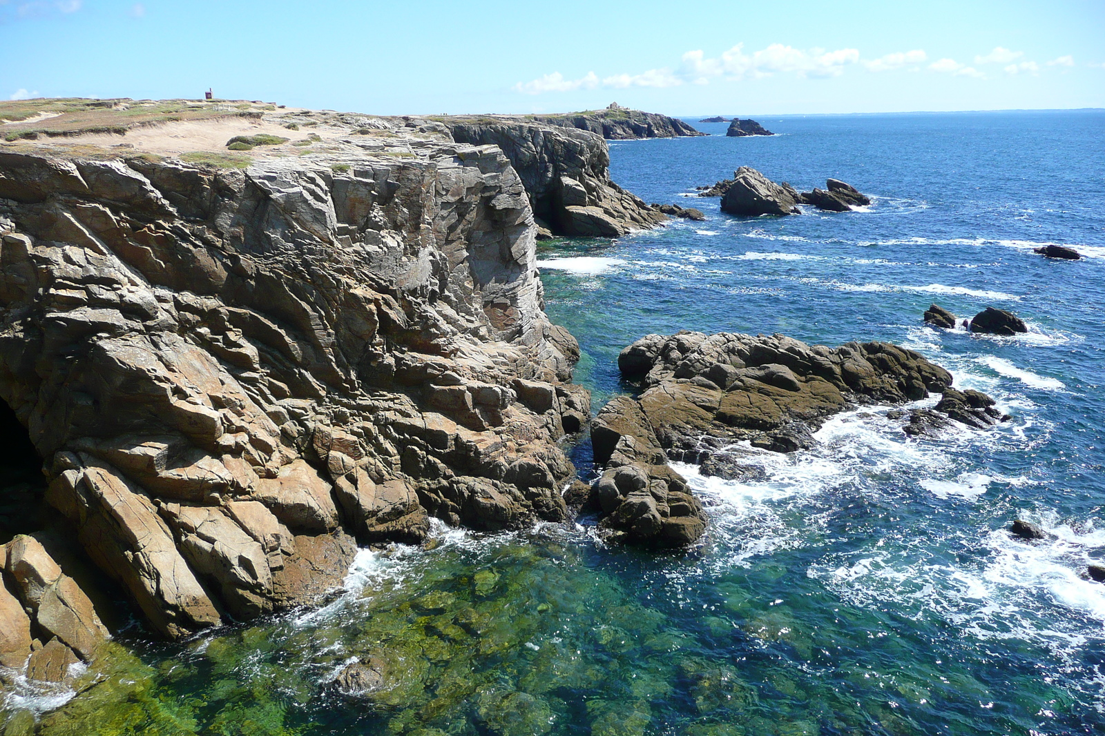 รูปถ่าย ฝรั่งเศส(France) คาบสมุทรกีเบอรง(Quiberon peninsula) แหลมแปร์โช(Pointe du Percho) 2008-07 14