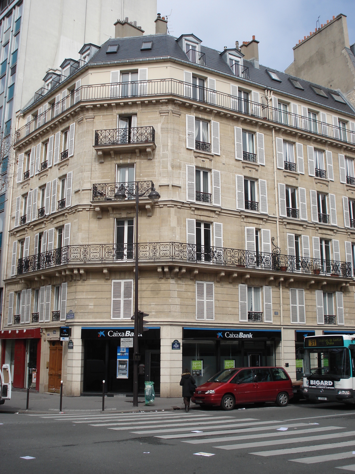 รูปถ่าย ฝรั่งเศส(France) ปารีส(Paris) บูเลอวาร์ด  มาเลแอร์บ(Boulevard Malesherbes) 2006-03 16