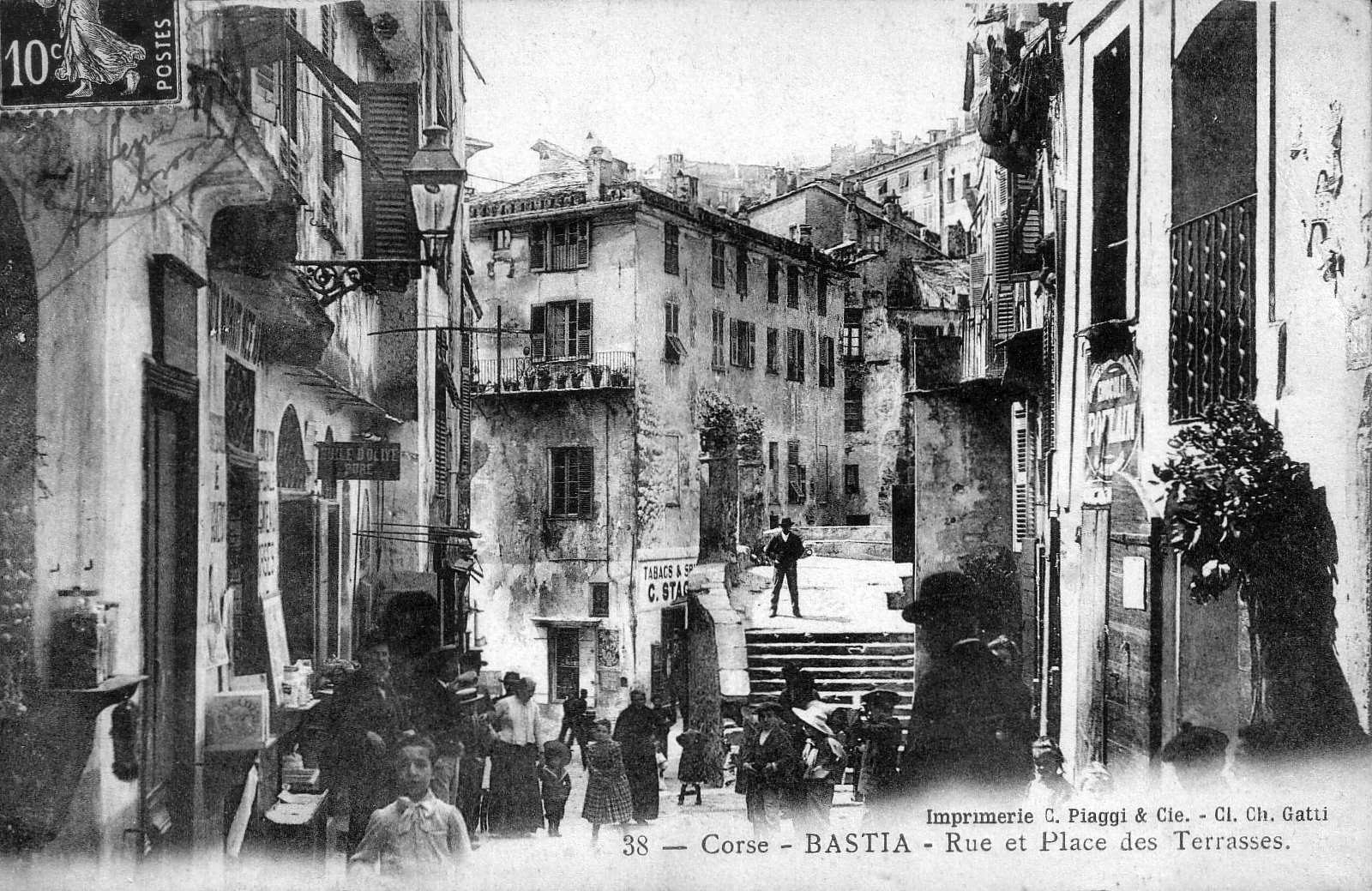 รูปถ่าย ฝรั่งเศส(France) คอร์สิคา(Corsica) โปสการ์ดเก่า(Old Postcards) บาสเทีย(Bastia) 1900-01 29