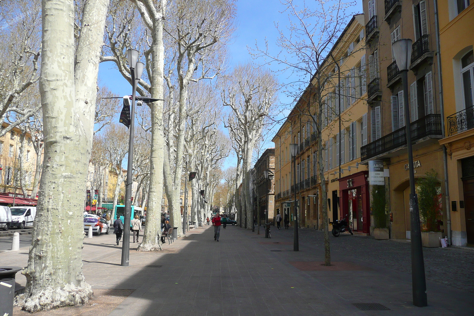 รูปถ่าย ฝรั่งเศส(France) แอ็กซ์-อ็อง-โพรว็องส์(Aix en Provence) ถนนมีราโบ(Cours Mirabeau) 2008-04 38