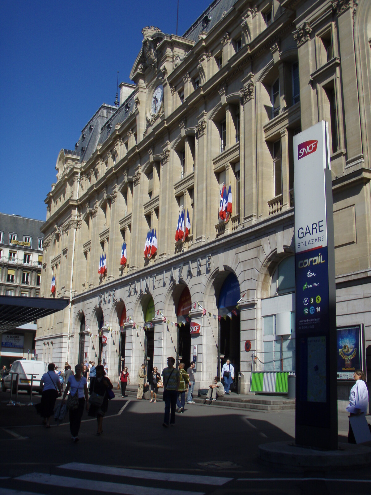 รูปถ่าย ฝรั่งเศส(France) ปารีส(Paris) สถานีรถไฟแซ็ง-ลาซาร์(Gare St Lazare) 2007-07 3