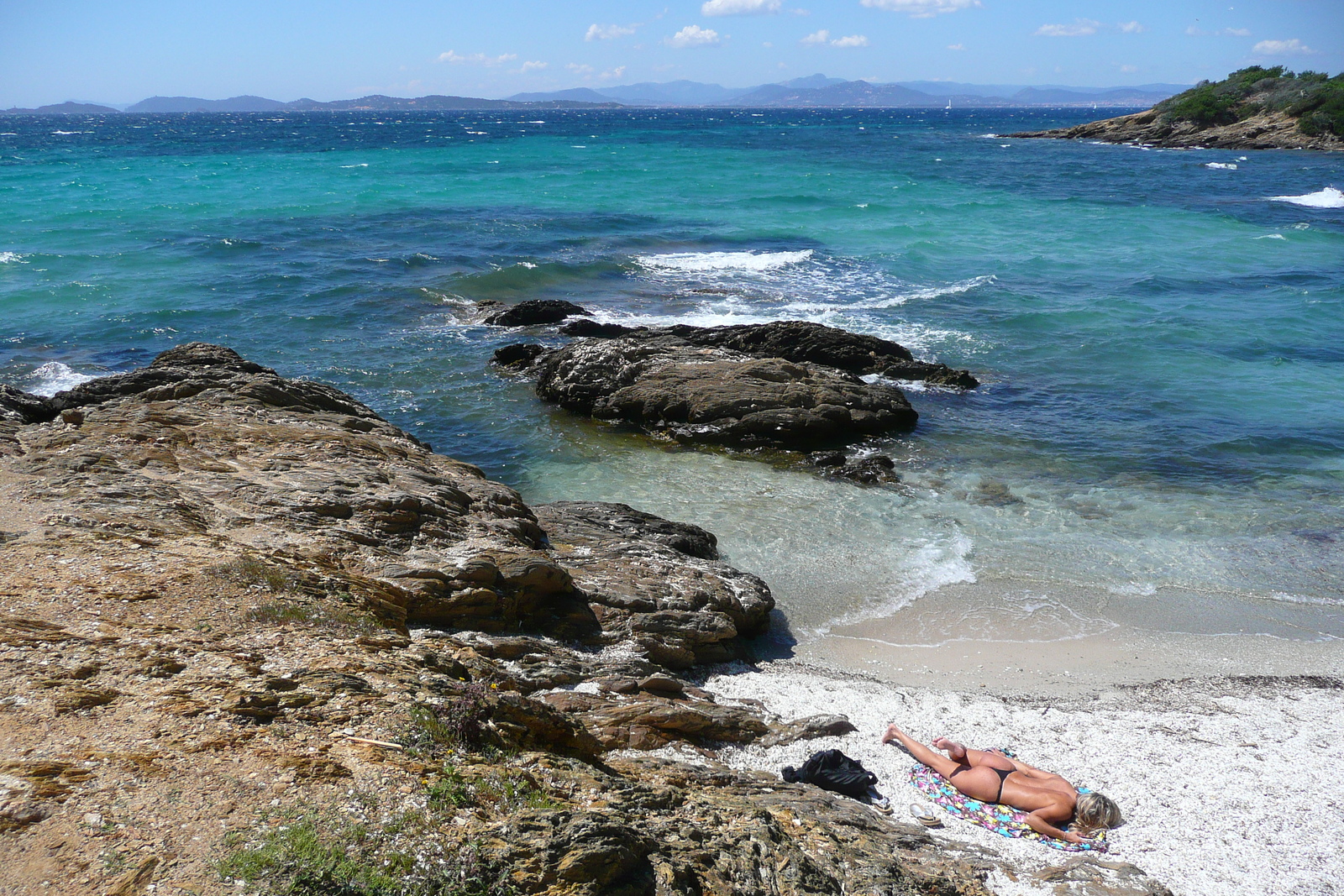 รูปถ่าย ฝรั่งเศส(France) เกาะปอร์เกอรอล(Porquerolles Island) หาดเลอแก็ง(Lequin beach) 2008-05 2