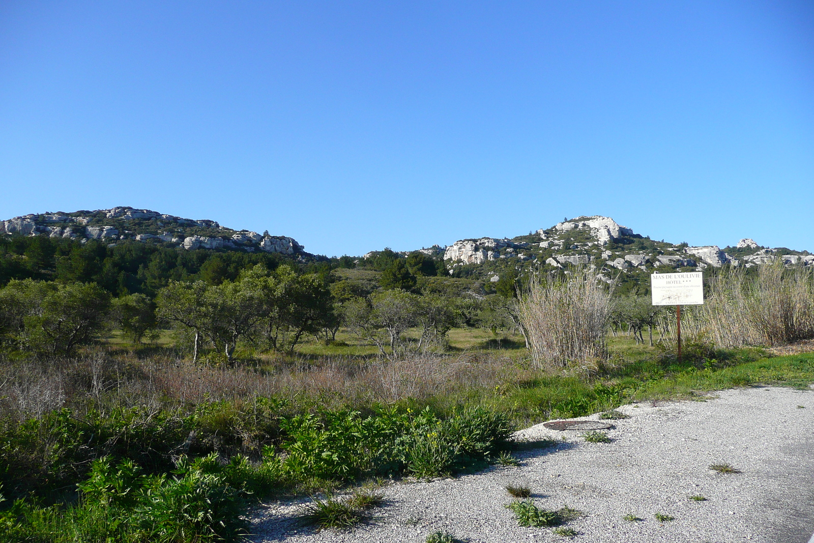 รูปถ่าย ฝรั่งเศส(France) โพรว็องส์(Provence) ถนนจากโบเดอโพรว็องส์ไปตาราสกง(Baux de Provence to Tarascon road) 2008-04 2