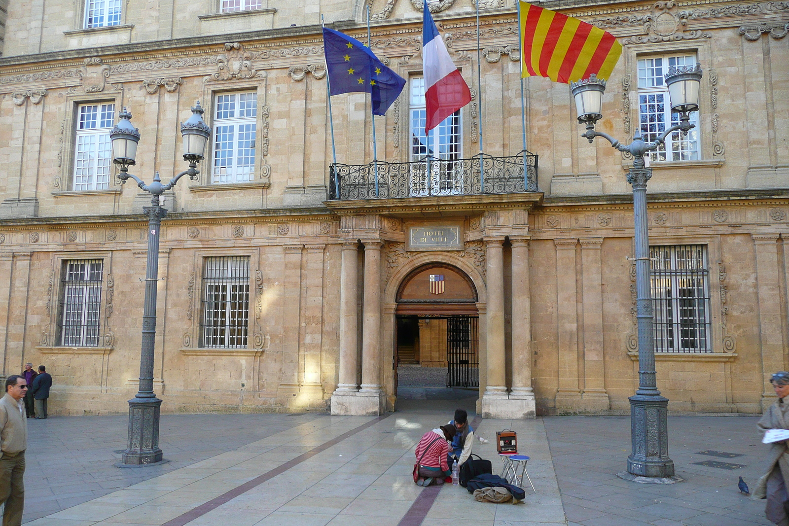 รูปถ่าย ฝรั่งเศส(France) แอ็กซ์-อ็อง-โพรว็องส์(Aix en Provence) ศาลาว่าการเมืองแอ็กซ์(Aix Town Hall) 2008-04 7