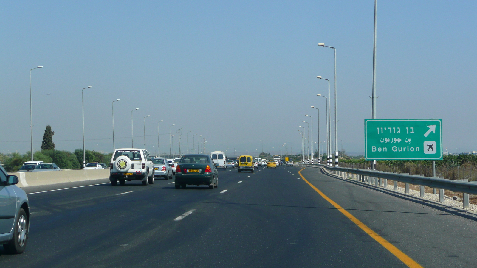 รูปถ่าย อิสราเอล(Israel) จากเทลอาวีฟไปท่าอากาศยานเบนกูเรียน(Tel Aviv to Ben Gurion Airport) 2007-06 18