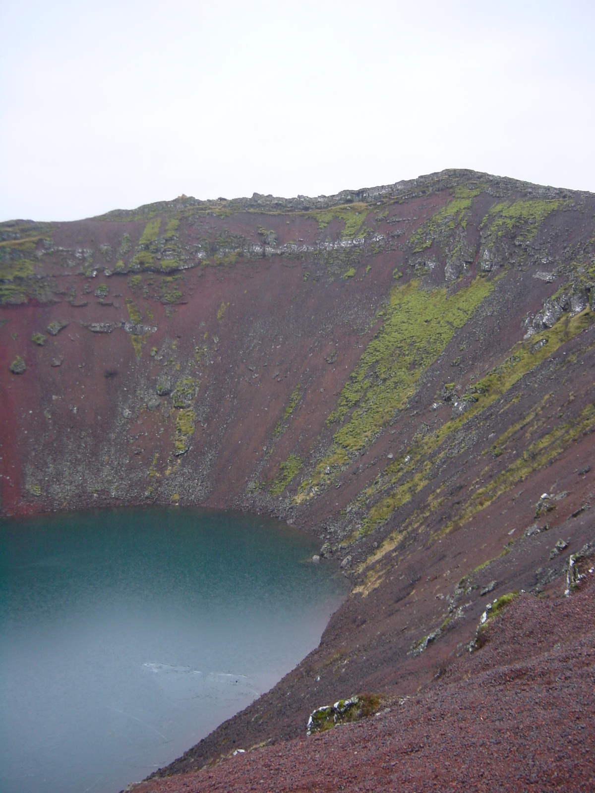 รูปถ่าย ไอซ์แลนด์(Iceland) ปล่องภูเขาไฟเคริด(Kerid) 2003-03 1