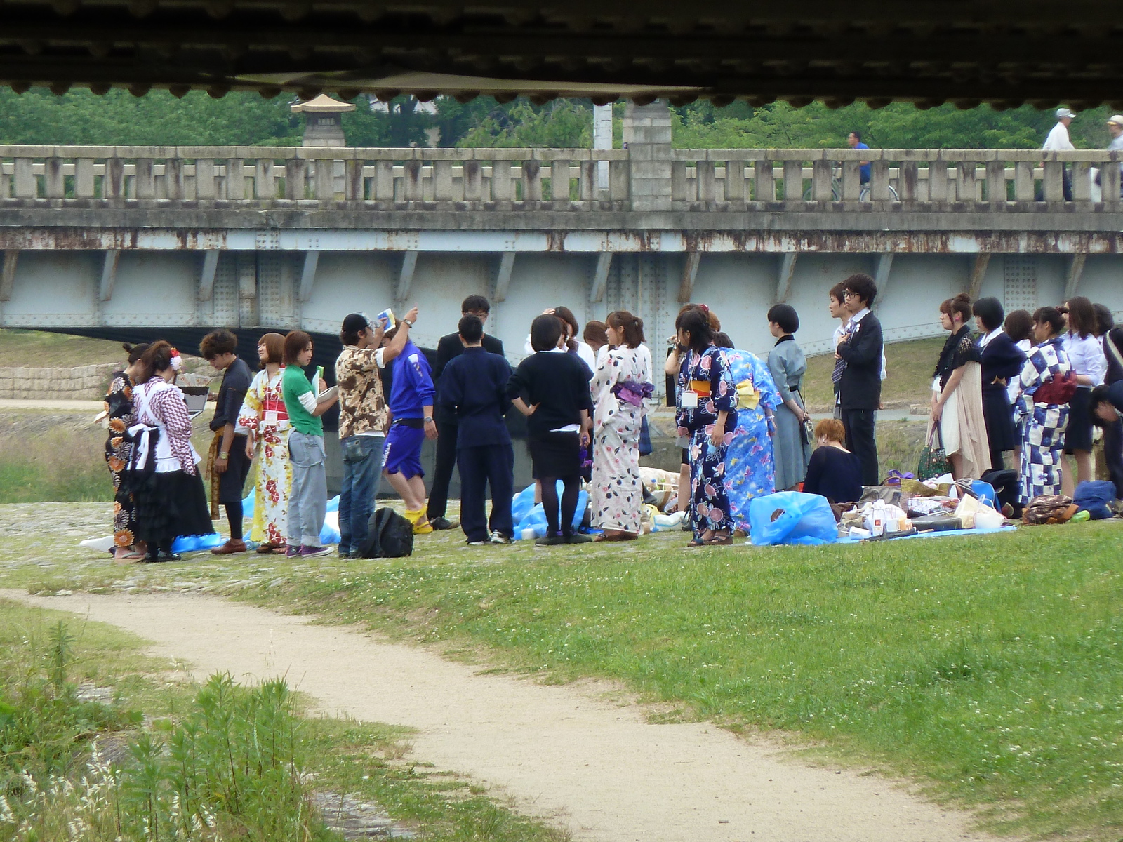 รูปถ่าย ญี่ปุ่น(Japan) เกียวโต(Kyoto) แม่น้ำคาโมะ(Kamo River) 2010-06 19