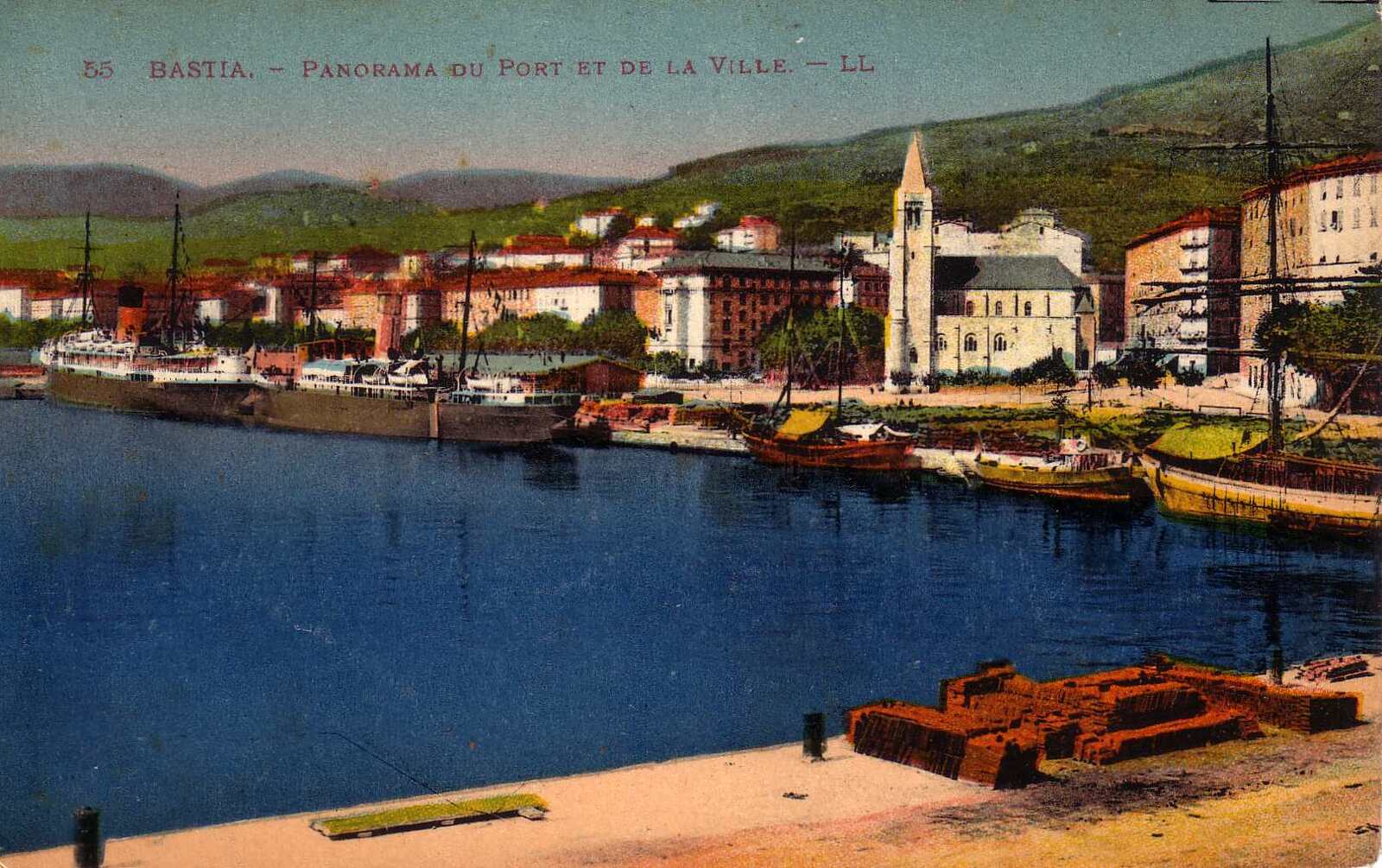 รูปถ่าย ฝรั่งเศส(France) คอร์สิคา(Corsica) โปสการ์ดเก่า(Old Postcards) บาสเทีย(Bastia) 1900-01 84