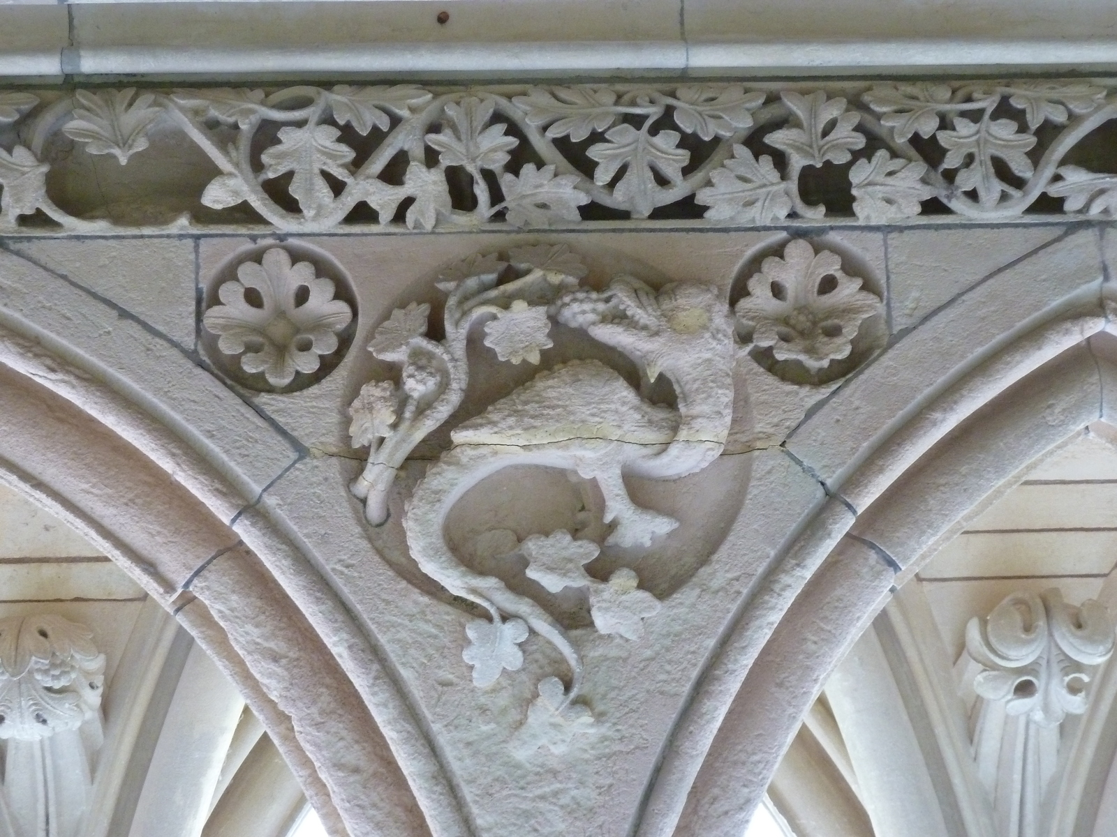 รูปถ่าย ฝรั่งเศส(France) มงแซ็งมีแชล(Mont St Michel) ระเบียงคดแอบบีมงแซ็งมีแชล(Mont St Michel Abbey Cloister) 2010-04 33