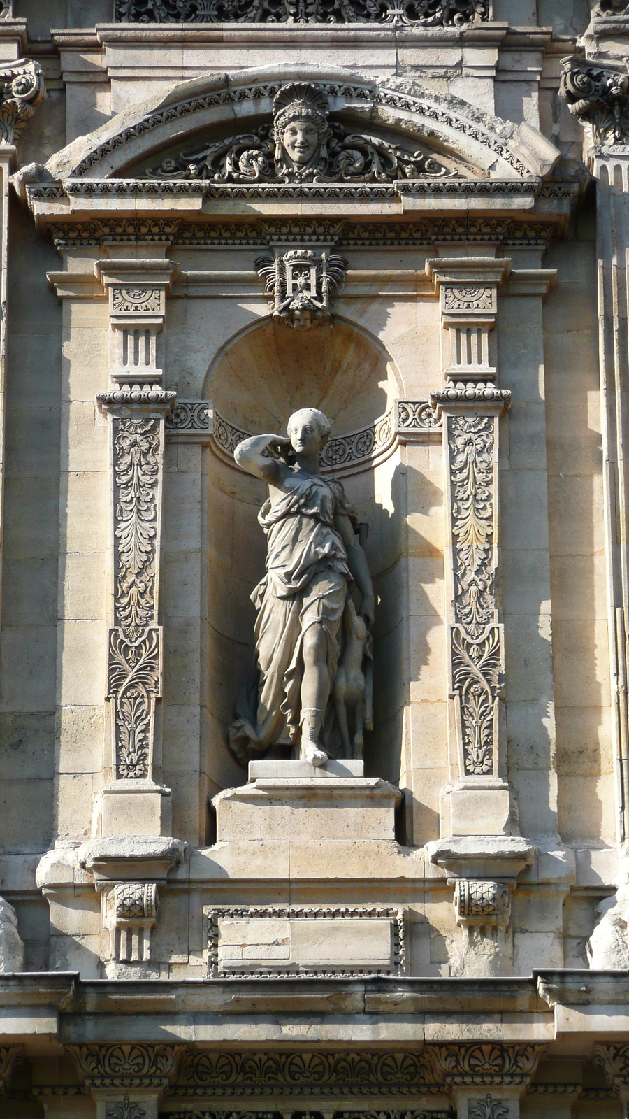 รูปถ่าย ฝรั่งเศส(France) ปารีส(Paris) ลูฟว์(Louvre) ด้านหน้าพระราชวังลูฟวร์ริมแม่น้ำ(Riverside facade of Louvre) 2007-07 20