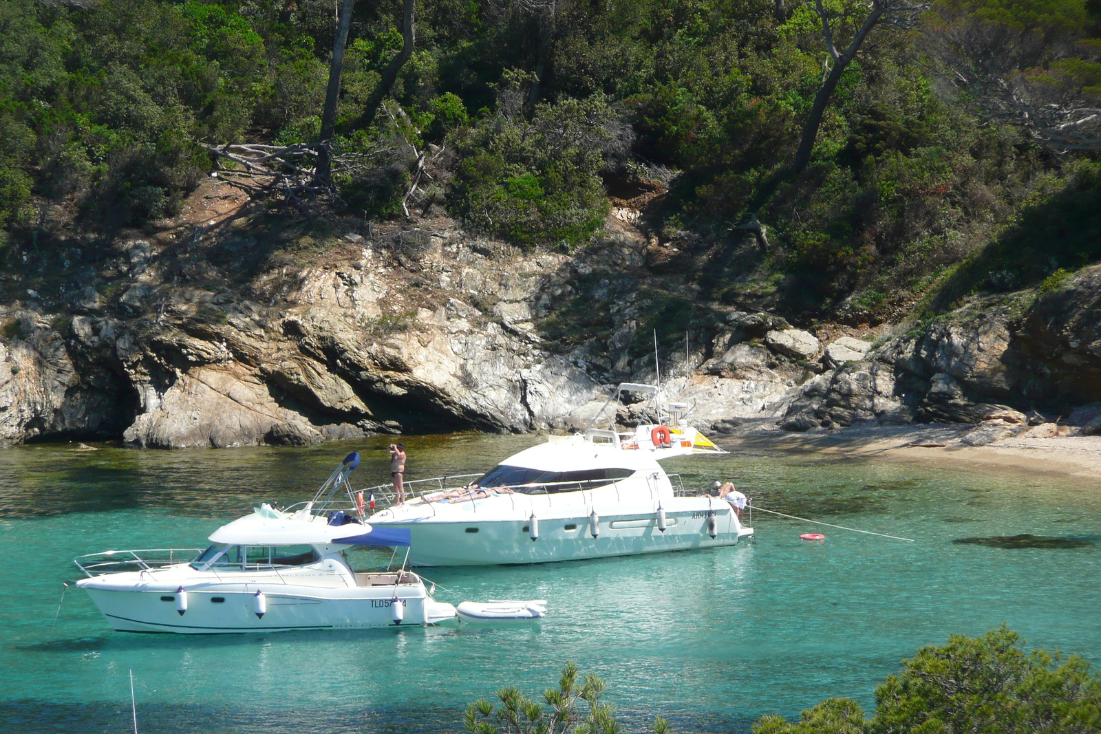 รูปถ่าย ฝรั่งเศส(France) เกาะปอร์เกอรอล(Porquerolles Island) หาดอาลีกัสตร์(Alycastre beach) 2008-05 8