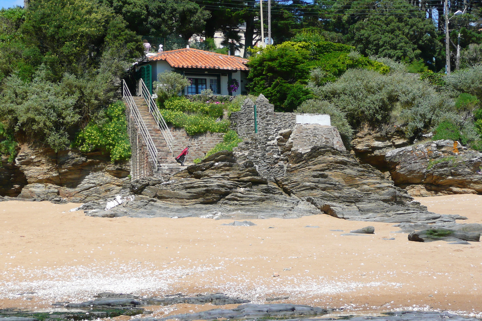 รูปถ่าย ฝรั่งเศส(France) ปอร์นิค(Pornic) หาดกร็องด์วาเล(grandes vallees Beach) 2008-07 26