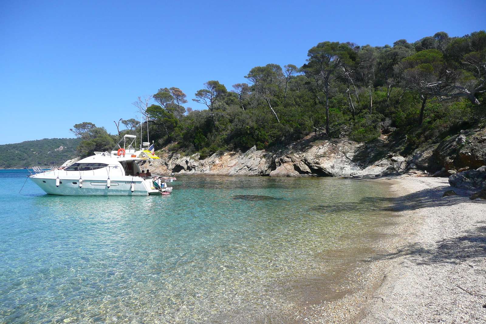 รูปถ่าย ฝรั่งเศส(France) เกาะปอร์เกอรอล(Porquerolles Island) หาดอาลีกัสตร์(Alycastre beach) 2008-05 2