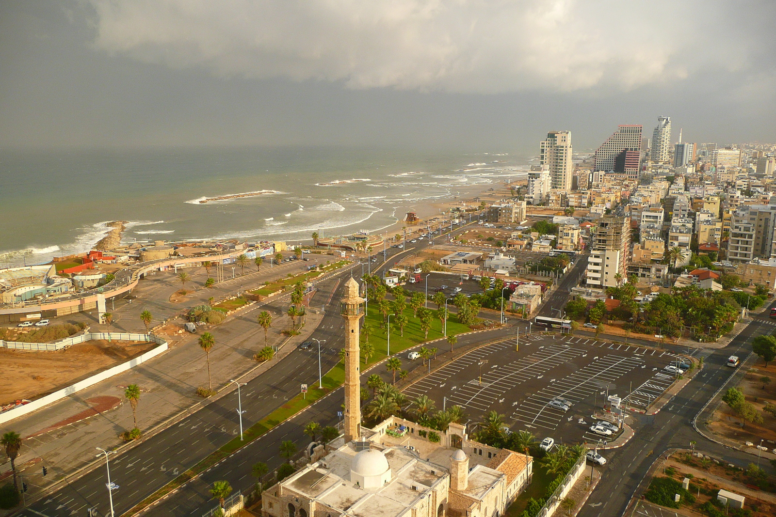 รูปถ่าย อิสราเอล(Israel) เทลอาวีฟ(Tel Aviv) โรงแรมเดวิด อินเตอร์คอนติเนนตัล(David Intercontinental Hotel) วิวจากห้องพัก(Room view) 2007-11 6