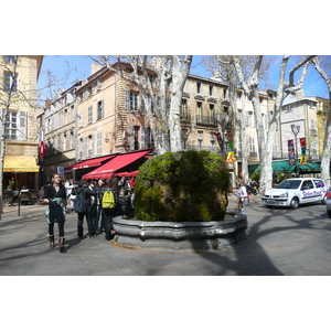 รูปถ่าย ฝรั่งเศส(France) แอ็กซ์-อ็อง-โพรว็องส์(Aix en Provence) ถนนมีราโบ(Cours Mirabeau) 2008-04 14