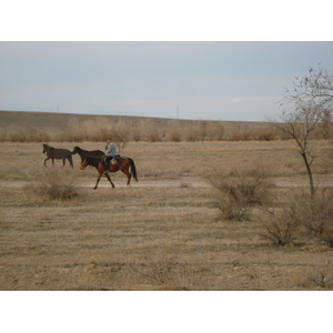 รูปถ่าย คาซัคสถาน(Kazakhstan) ถนนจากอัลมาตีไปหุบผาชารึน(Almaty to Charyn Canyon road) 2007-03 86