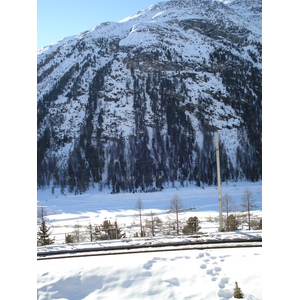 รูปถ่าย สวิสเซอร์แลนด์(Switzerland) จากปอนเตรซีนาไปลาโกเบียนโก(From Pontresina to Lago Bianco) 2007-01 20