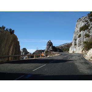 รูปถ่าย ฝรั่งเศส(France) ถนนจากกูร์เซกูลไปเกรโอลีแยร์-เล-เนจ(Coursegoule to Greolieres les neiges road) 2007-01 5