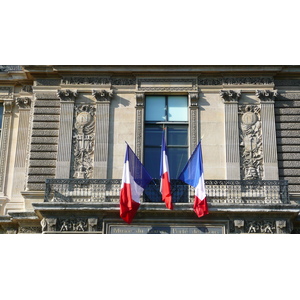 รูปถ่าย ฝรั่งเศส(France) ปารีส(Paris) ลูฟว์(Louvre) ด้านหน้าพระราชวังลูฟวร์ริมแม่น้ำ(Riverside facade of Louvre) 2007-07 50