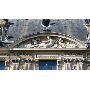 รูปถ่าย ฝรั่งเศส(France) ปารีส(Paris) ลูฟว์(Louvre) ด้านหน้าพระราชวังลูฟวร์ริมแม่น้ำ(Riverside facade of Louvre) 2007-07 74