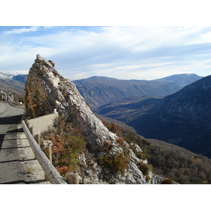 รูปถ่าย ฝรั่งเศส(France) ถนนจากกูร์เซกูลไปเกรโอลีแยร์-เล-เนจ(Coursegoule to Greolieres les neiges road) 2007-01 89