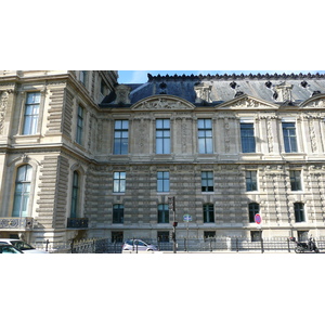 รูปถ่าย ฝรั่งเศส(France) ปารีส(Paris) ลูฟว์(Louvre) ด้านหน้าพระราชวังลูฟวร์ริมแม่น้ำ(Riverside facade of Louvre) 2007-07 15