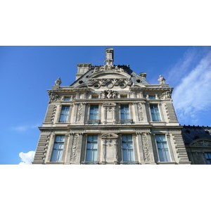 รูปถ่าย ฝรั่งเศส(France) ปารีส(Paris) ลูฟว์(Louvre) ด้านหน้าพระราชวังลูฟวร์ริมแม่น้ำ(Riverside facade of Louvre) 2007-07 14