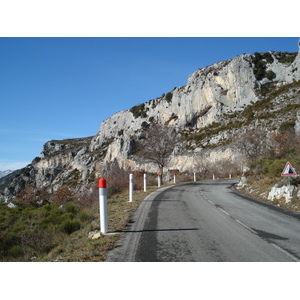 รูปถ่าย ฝรั่งเศส(France) ถนนจากกูร์เซกูลไปเกรโอลีแยร์-เล-เนจ(Coursegoule to Greolieres les neiges road) 2007-01 87