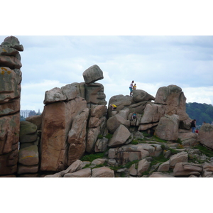 รูปถ่าย ฝรั่งเศส(France) แปร์รอส-กีแรก(Perros Guirec) หิน  แกรนิตชมพู (Cote de granite rose) 2007-08 2