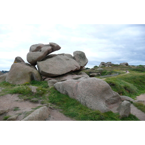 รูปถ่าย ฝรั่งเศส(France) แปร์รอส-กีแรก(Perros Guirec) หิน  แกรนิตชมพู (Cote de granite rose) 2007-08 3